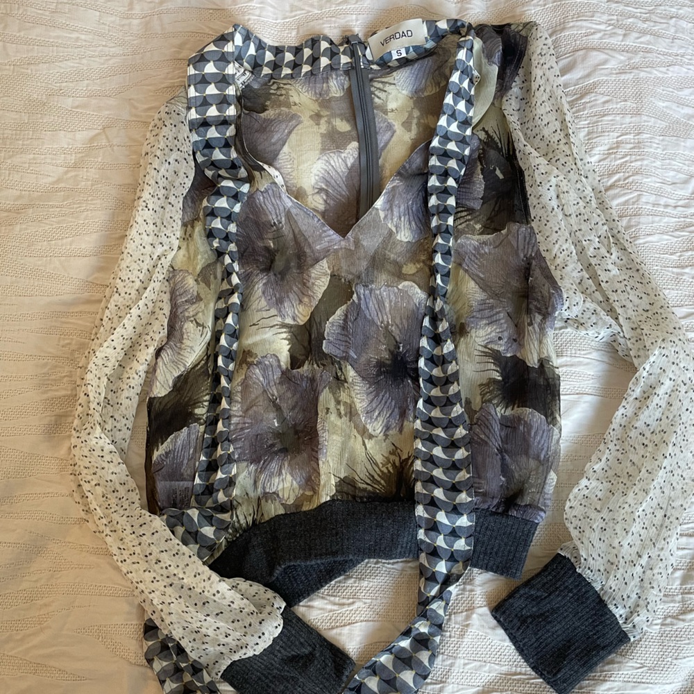 100% silk sheer top